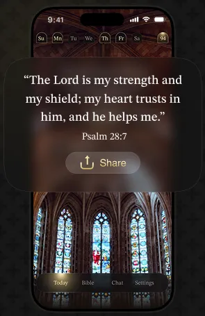 The Vitrail today screen with the verse of the day